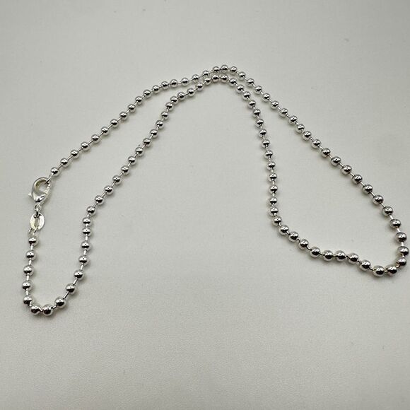 SALE! Unisex 16” silver plated ball chain necklace! - Picture 7 of 7